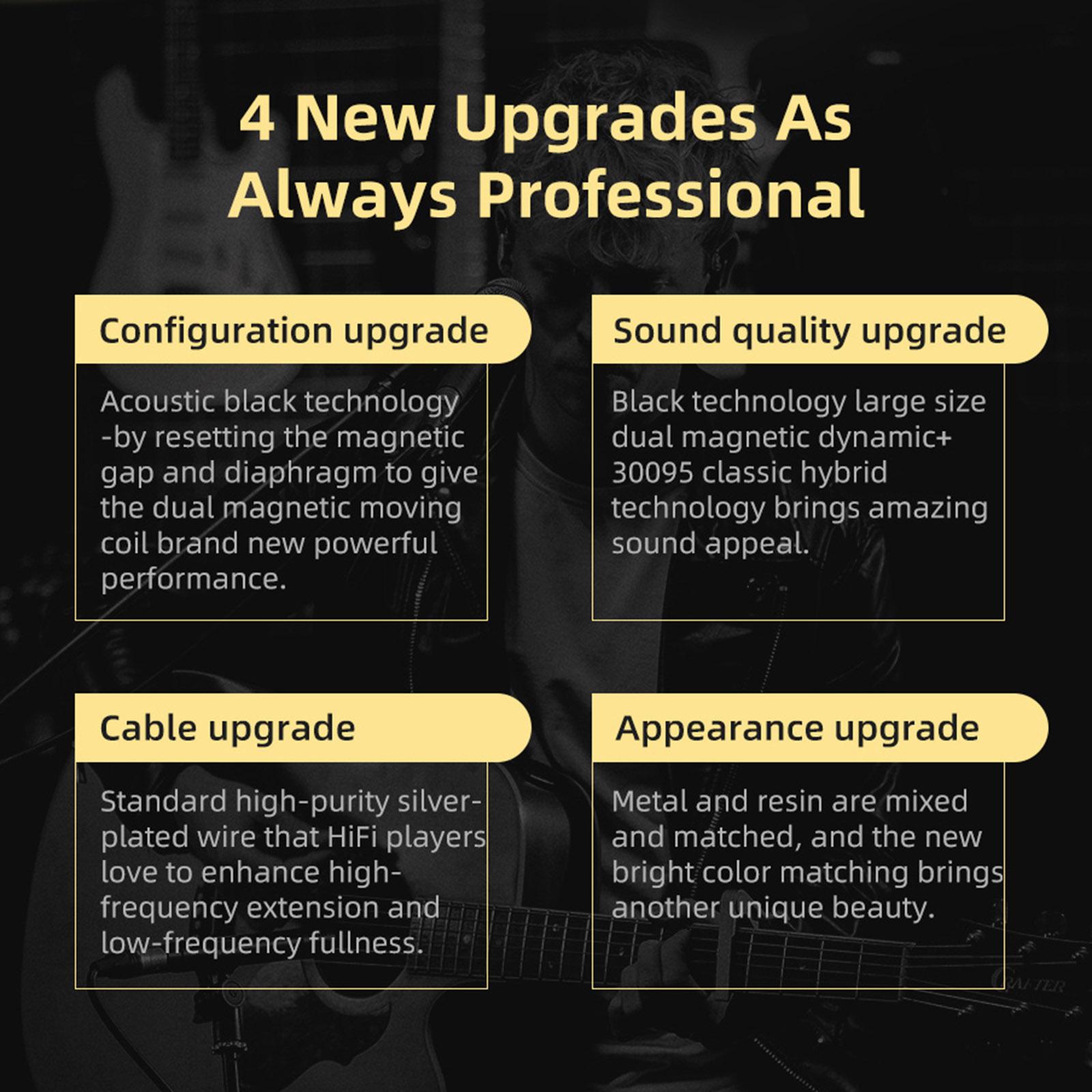 

KZ ZSN PRO X Наушники-вкладыши 1DD + 1BA Гибридные наушники с двойным динамическим драйвером и глубокими басами в стерео