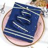 Navy BlueGold Foil Design Gift Wrapping Paper Gift Floral Wrapping Paper Arge Rolls Gift Packaging Craft Paper for Gifts ZSZ006