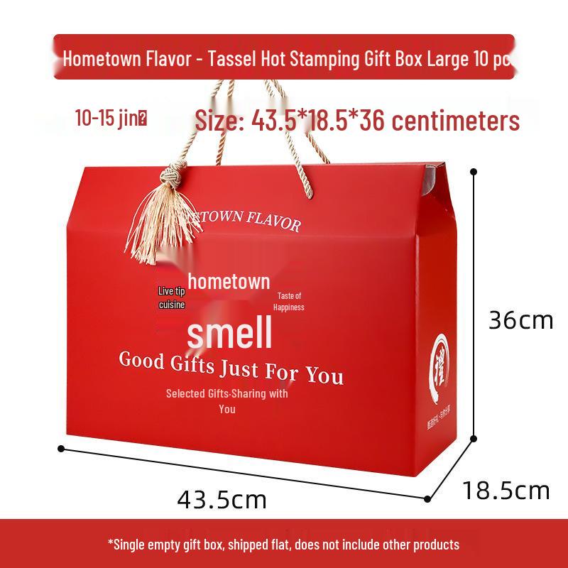 2025 Handheld Cured Meat Gift Box - Mid-Autumn Specialty, Sausage Cooked Food, Empty Box for 10 Pieces