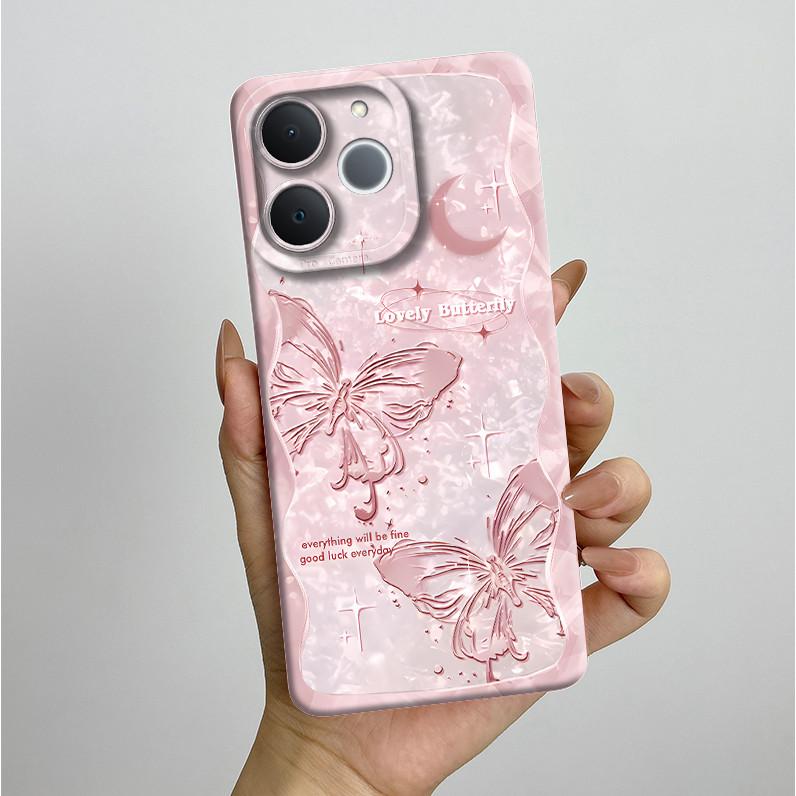 For Realme Note 70T Phone Case Aesthetic Butterfly Flower Anti Drop Protection Covers For Realme Note 70 T Note70T Bumper Casing