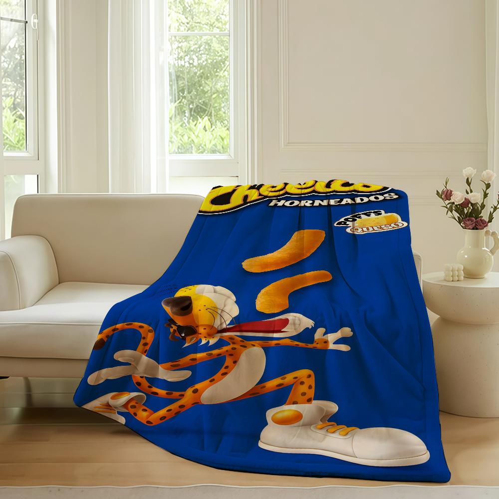 

Fashion food print C Cheetos Blanket For Sofa Office Bed Plane Travel Sleep Read Relax Camping Soft And Warm 75x90cm