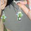 Zircon Flower Water Drop Pendant, Ear Hook, Retro Court Style Earrings, Women's Light Luxury High-end Earrings, Design Sense Niche