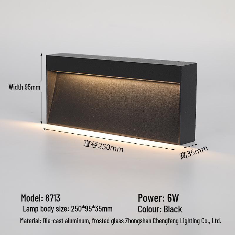 Waterproof LED Step Light for Outdoor Ramps & Corners, Die-Cast Aluminum Plinth Light