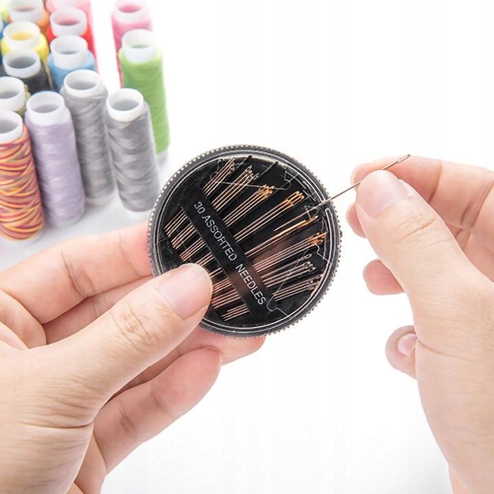 Szabókészlet Varrókészlet Cérnák Tűk Olló Utazótáska