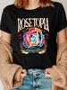 South Korean Indie Rock Band The Rose 5146 Meter Rosetopia World Tour Themed Print Tshirt Unisexs Casual Short Sleeve Top