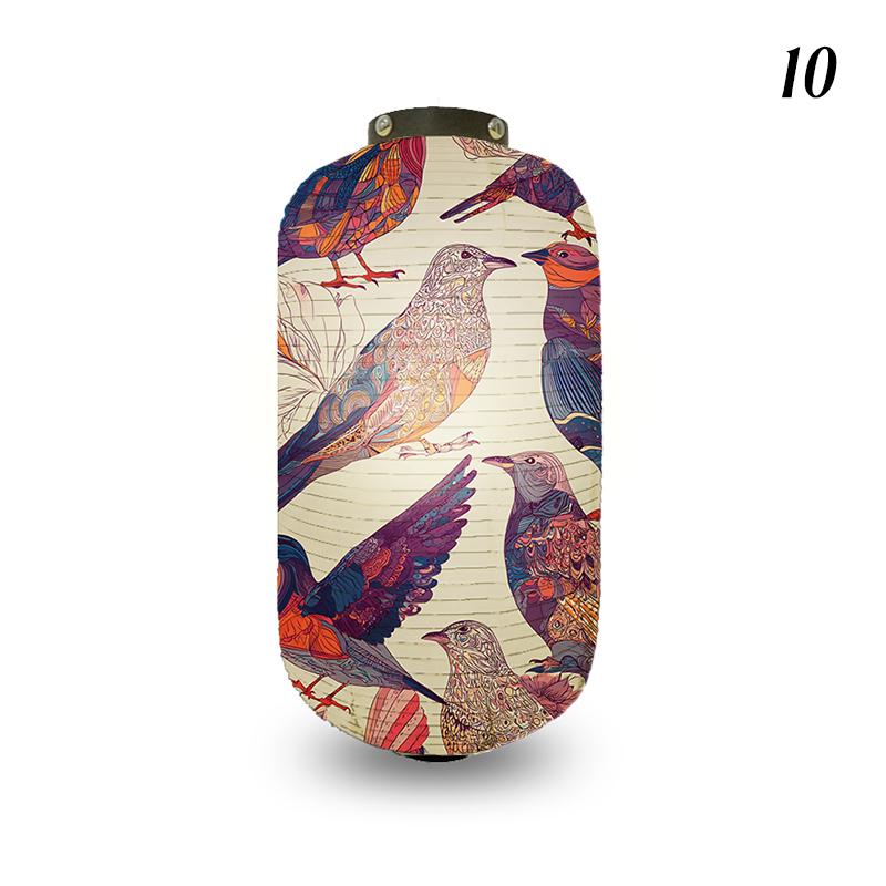 Japanese Style Cloth Lantern Retro Flower And Bird Art Pattern Lanterns Izakaya Sushi Shop Restaurant Holiday Party Decoration