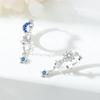 S925 Sterling Silver Sun Moon Stars Tassel Drop Earrings Women Earrings Charm Fashion Versatile Party Jewelry Gifts