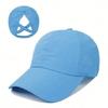Solid Color Baseball Cap With Mesh Panel Ponytail Opening Quick Dry Sun Protection Casual Outdoor Hat
