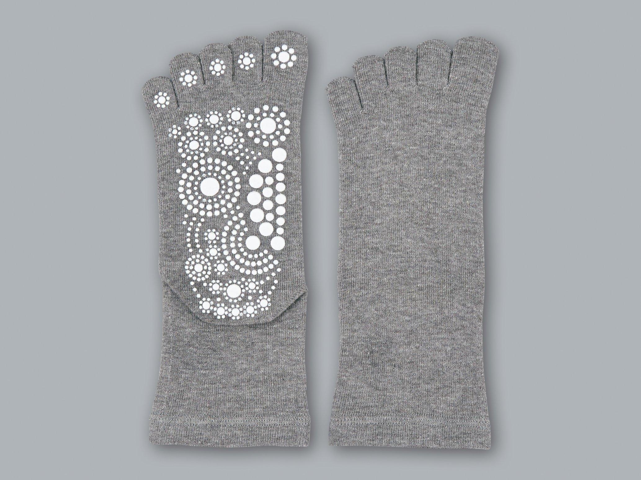 

MIKASA Рефлексология Размеры Пятипалые носки, 22-25 см (Серый) серый