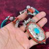 Türkis, Rote Koralle Halskette, Edelstein 925 Massiv Sterling Silber Schmuck Halskette, Handgefertigter Schmuck Geburtsstein Nepalesische Halskette, Geschenk für Ihn