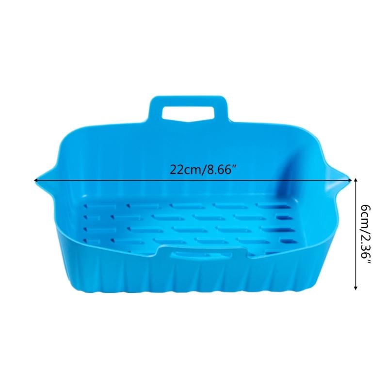 Rectangular Air Fryer Pad NonStick Silicone Mat Reusable Air Fryer Accessories Silicone Material 4 Colors for Air Fryer