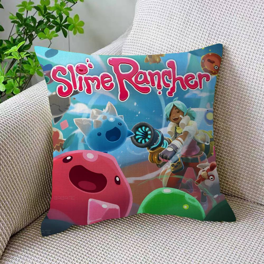 Game S-Slime R-Rancher Classic Anime 45*45cm Cushion Cover Pillow Cover Decor Pillowcase Home Pillowcase for Couch Pillow