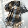 Women's Plaid Scarf - Windproof Warm Winter Scarf with Fringe Tassels Multi-Color Options for Casual & Formal Outfits, Scarf for Hair