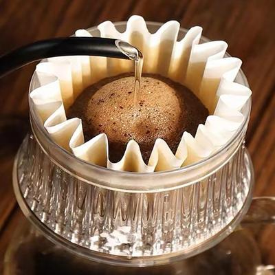 50 pezzi di carta da filtro monouso per caffè macinato a mano, a forma di ciotola, polpa di tronco americana, tazza di caffè macinato a mano, filtro di carta
