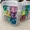 Durable Color Dice Vibrant Assorted Colors Transparent Storage Box For Math Games Gaming Enthusiasts and Educational Activities