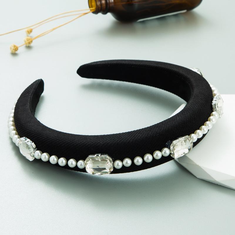 Women's Hair Hoop Rhinestone Pearl Hair Ornament Temperament Light Luxury Net Red Head Ornament