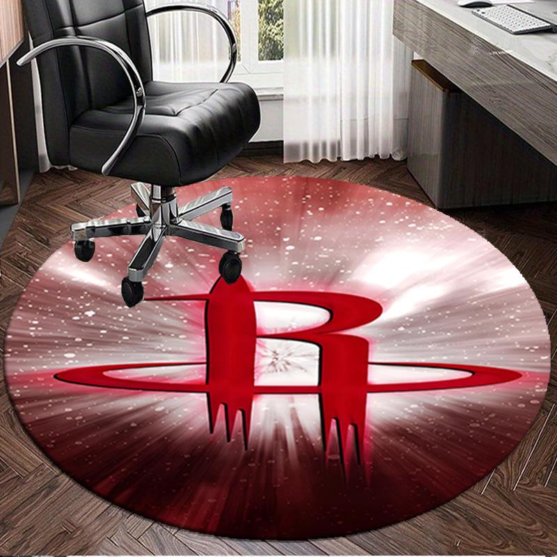 Rockets Basketball Team Round Rug for Livingroom,Bedroom, Palyroom, Chair Rug, Area rug, Circle Carpet, Large Size Fan Christmas gift