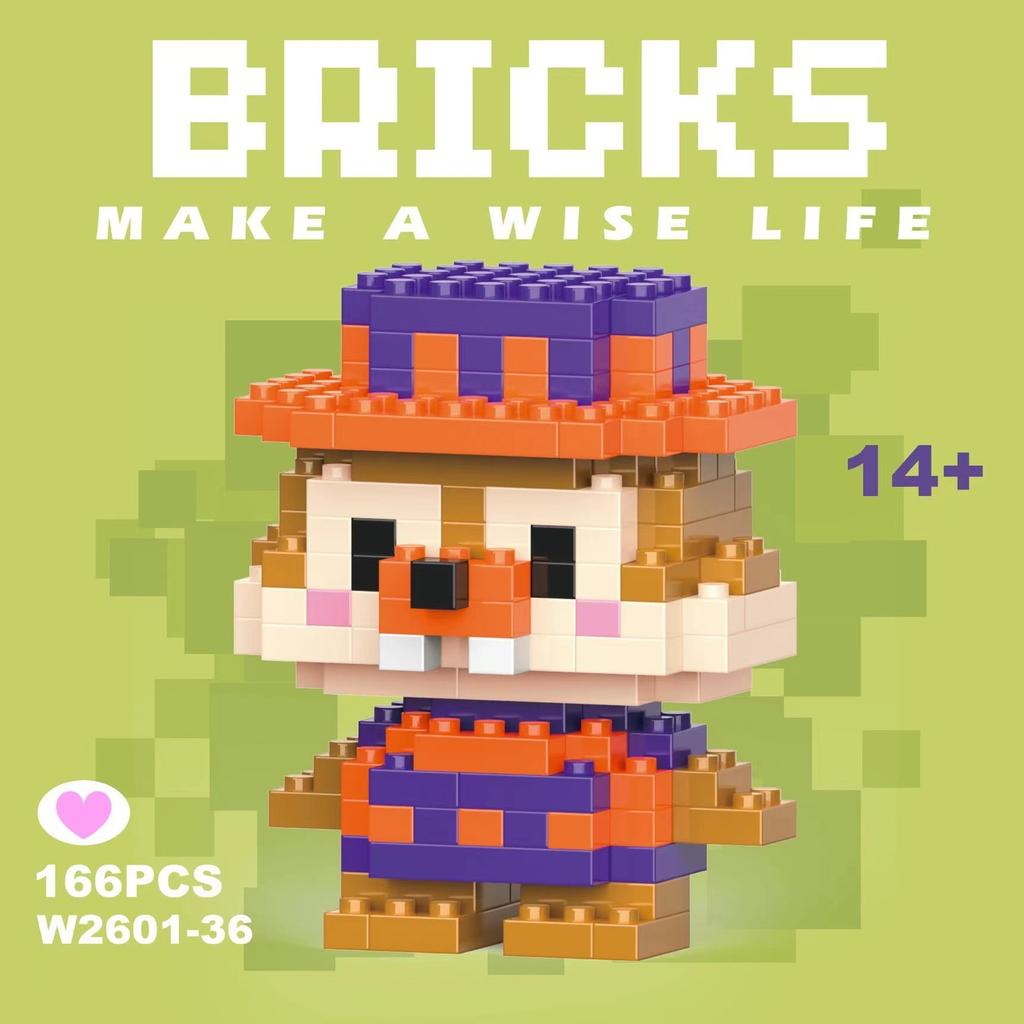 No Box  6Cm High Building Blocks Stitch Kawaii Mini Desktop Ornaments Youth Toys Room Decoration Anime Cartoon Halloween