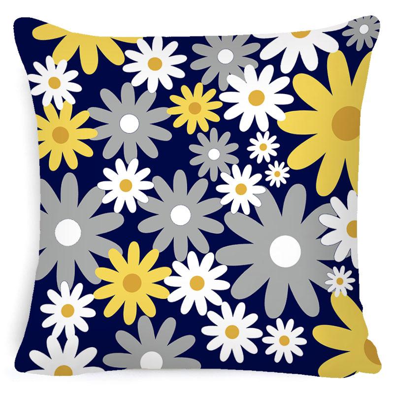 Pillow Cover Ins Style Daisy Summer Nordic Home Decoration Bedside Cushion Core Cover Linen