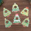 30pcs Christmas Tree Lollipop Cards Multi Type Tree Candy Holder For Navidad Party Sweets Packagings Supplies Kids DIY Gifts