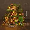 Árbol del Tiempo de Madera DIY Casa en el Árbol Cabaña del Bosque Figuras Miniaturas Kits Ensamblados Casa para Regalos de Cumpleaños de Amigos Manualidades de Decoración del Hogar