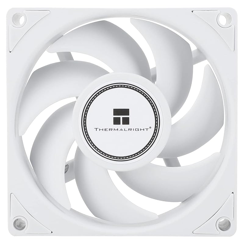 Thermalright TL-B8W CPU Fan Computer Case Fan Quiet 4pin PWM PC Fan, 80mm Silent Cooler Fan, 2200RPM Speed, CPU Cooling Fan(White) TL-B8W