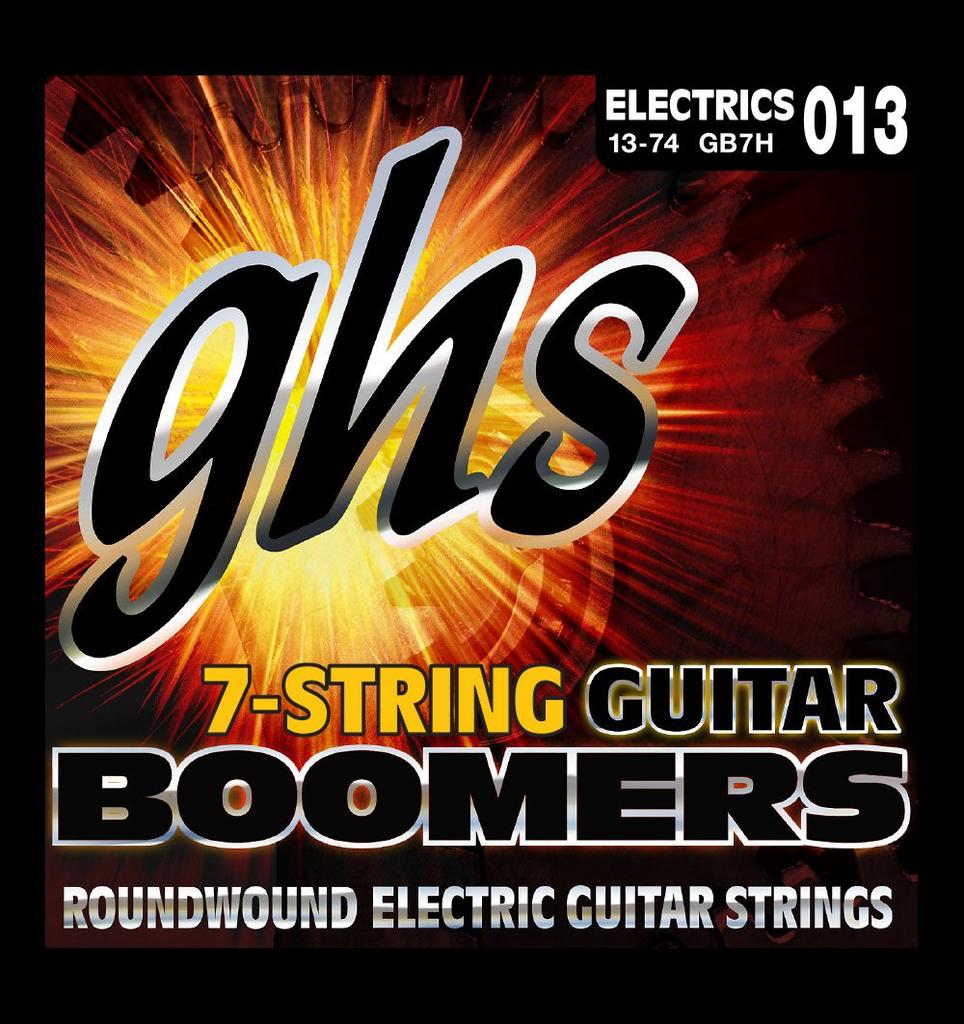 ghs Guitar BOOMERS Electric Guitar GB7H 7-String Strings, Heavy, 13-74,