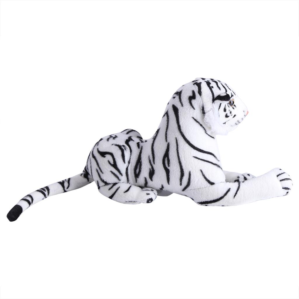 Artificial Tiger Plush Animal Realistic Big Cat White Soft Stuffed Toy Pillow