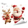 Removable PVC Clings Christmas Static Window Clings, Glass Decals, Snowman Santa Reindeer Nutcracker Seasonal Home Decor with Snowflakes, Reusable
