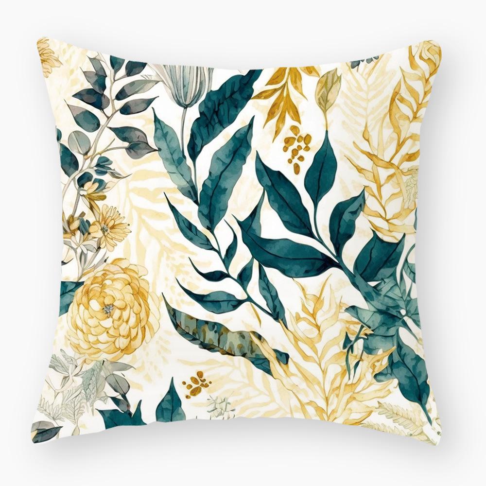 New Floral Series Pillowcases, Simple Sofa Decorative Pillows, Car Seat Cushions