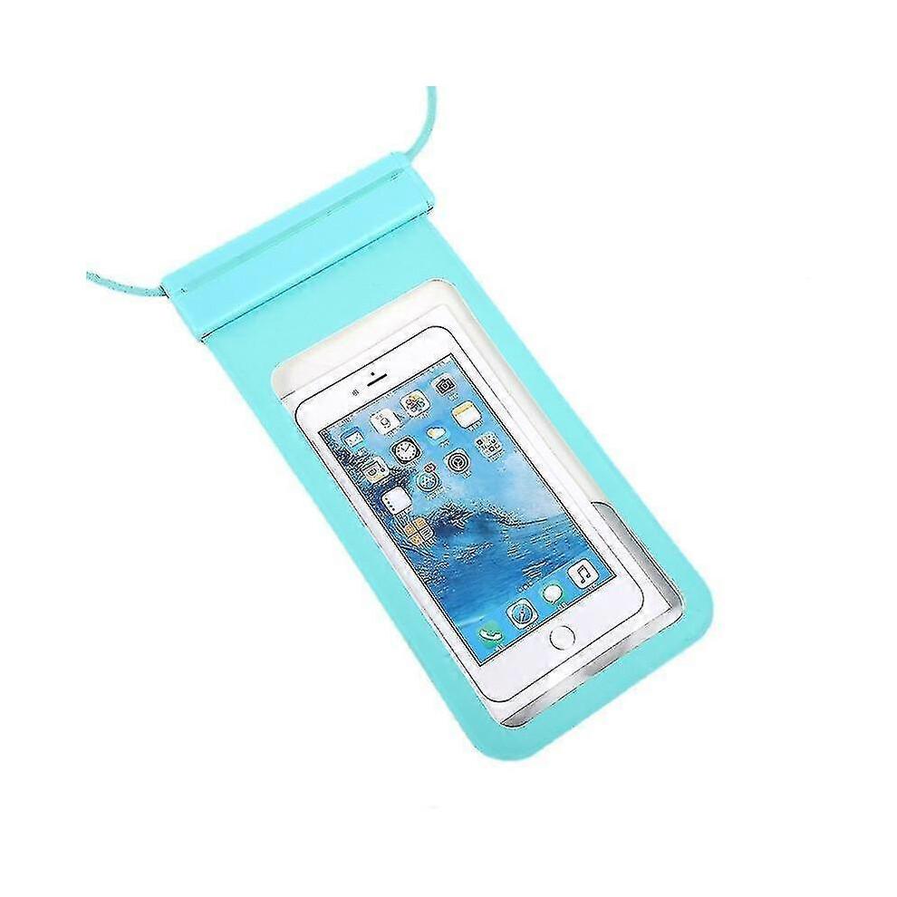 Waterproof Phone Pouch, Ipx8 Universal Waterproof Phone Case Underwater Dry Bag Phone Case 6.2 Inches for Iphone-blue
