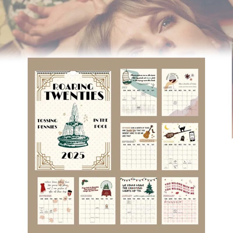 Swift Taylor Roaring Twenties Lyrics Wall Calendar Home Decoration Wall Hang