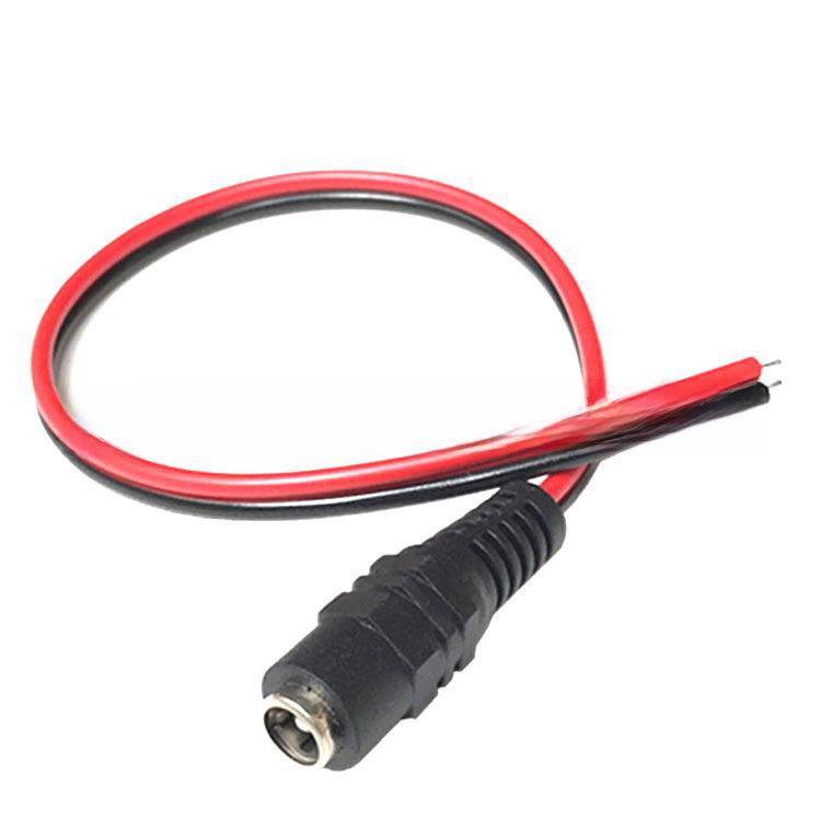 DC Red/Black Male & Female To Alligator Clip Battery Charging & Test Cable, 5.5x2.1 Connector