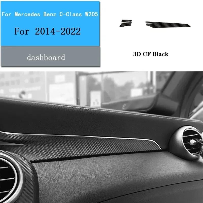 Carbon Fiber For Mercedes Benz C-Class W205 Car Film Interior Sticker Center Console Gear Dashboard Air Door Handle Lift Panel