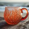 Ocean Themed Resin Mug Handmade Coffee Tea Mug Colorful Gradient Art Craft Cup Unique Gift for Home Office Use