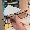 New Style Sunglasses For Men Korean Stylish Square Shape Alloy Frame Sun Glasses Women Campus Style Girls Glass
