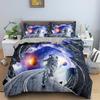 3D Printed Astronaut Duvet Cover Set Spaceman Pattern Bedding Set For Boys Girls Teens Polyester Comforter Cover King Queen Size