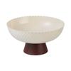 Medieval Fruit Plate Imitation Wood Grain Coffee Table High Foot Plate Plastic Drain Fruit Basin Tray Dried Fruit Candy Snack Plate