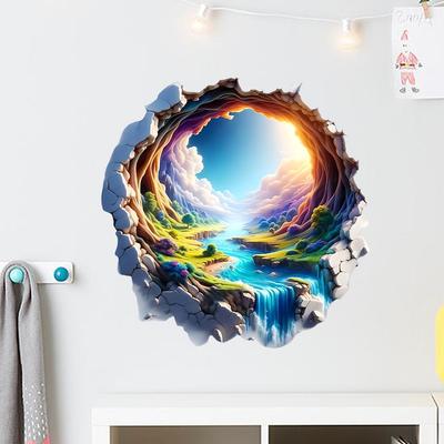 Living Room Porch Artistic Conception Landscape Bathroom Doors Windows Self-pasted Sticker