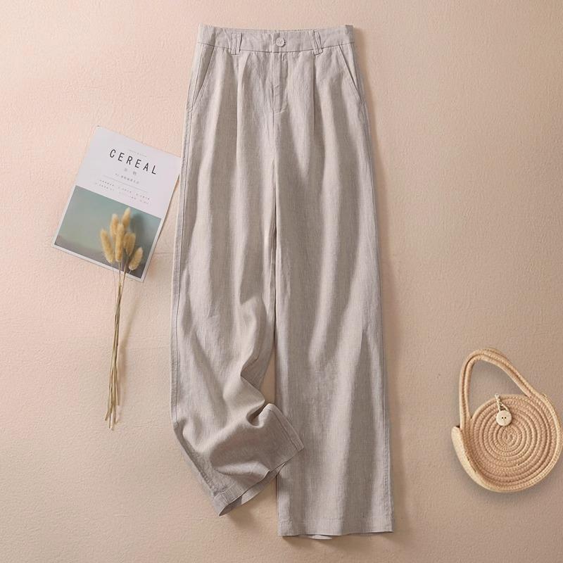 

Spring/Summer 2025 Women s High-Waisted Wide-Leg Floor-Length Trousers: Light, Comfortable, Slimming, Fashionable M (95-105 lbs)
