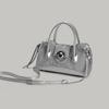 Textured Motorcycle Bag 2025 New Fashion Commuter Handbag Niche Design Versatile Silver Single Shoulder Crossbody Bag for Women