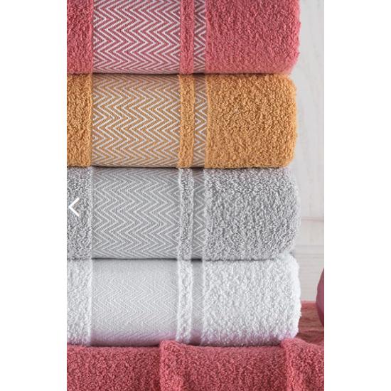 Leila Extra Soft 50x85cm 5 Pcs Hand And Face Towel Set | Cotton