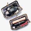 Brand Mini Lock Clip Coin Purse Daily Portable Cute Handheld Storage Bag for Girls Solid Color Genuine Leather Simple Key Bag