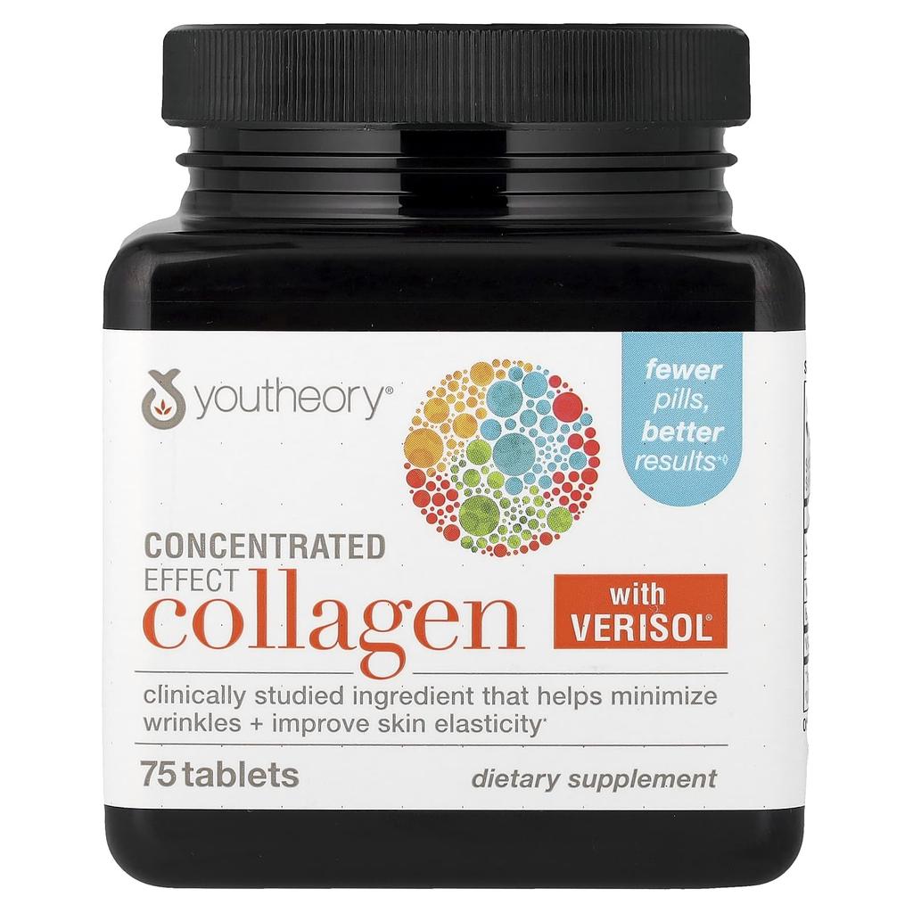 Youtheory, Concentrated Collagen with Verisol®, 75 Tablets