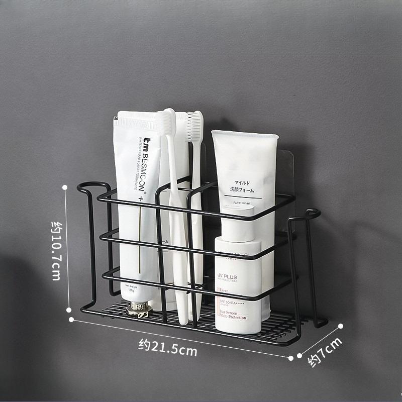Wall Mounted Toothbrush Holder No Drill Suitable for Electric Toothbrushes & Toothbrushes, Space-Saving Toothpaste Organizer