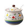 Ceramic Seasoning Jar with Lid and Spoon