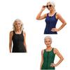 Women‘s Adaptive Swim Tank Zip Front Vest Sleeveless Press Button Straps with Removable Chest Pads for Pool Beach Activity