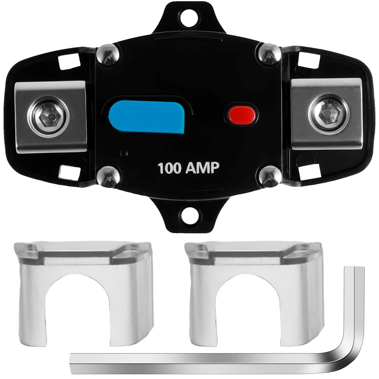 

Автомобильный автоматический выключатель 100A 12V до 48V водонепроницаемый держатель предохранителя с кнопкой ручного сброса предохранительные аксессуары