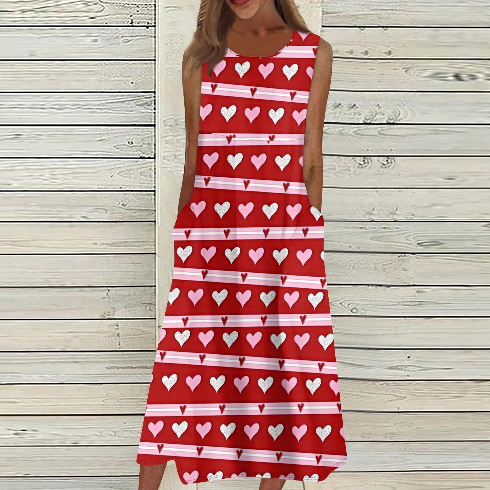 

Жен. Повседневные платья с принтом Круглый вырез Классический Классический На открытом воздухе Повседневные Без рукавов Свободные платья M киноварь