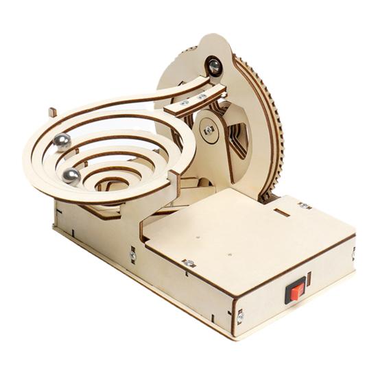 

1 комплект, игрушка для научного эксперимента, удобный творческий универсальный 3D деревянный трекбол, модельный комплект для детей